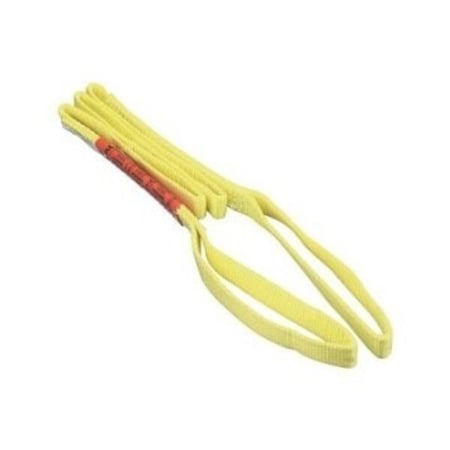 S-Line 1-Ply 2-Inch X 6-Foot Flat Eye To Eye Sling, Yellow Polyester Webbing, 6400 lb capacity 20-EE1-9802X6